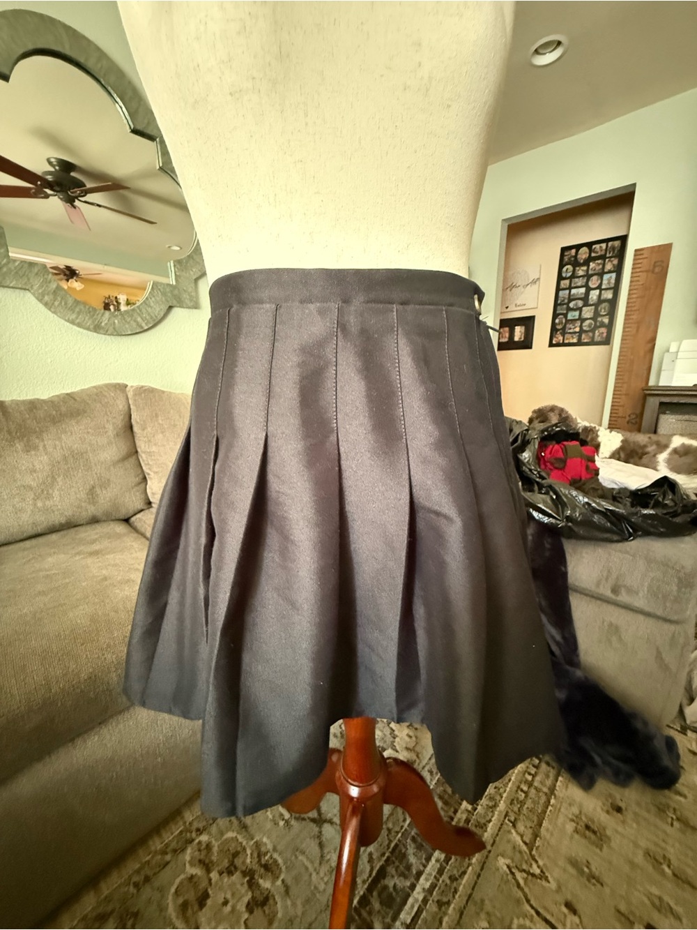 wild fable Black Pleated Skater Skirt